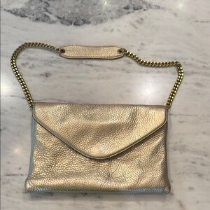 Gold JCrew Chain Shoulder Bag or Clutch